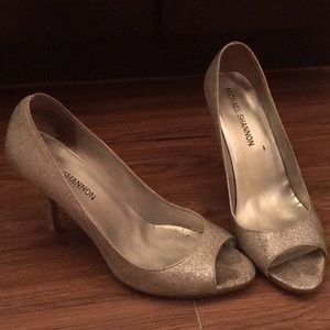 Silver Glitter Heels